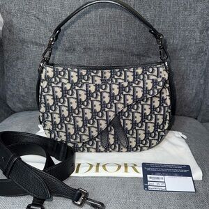 DIOR soft saddle bag mini Oblique print